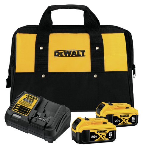DeWalt 20V MAX 5 Ah Lithium-Ion Battery and Charger 4 Piece Starter Kit - No. DCB205-2C